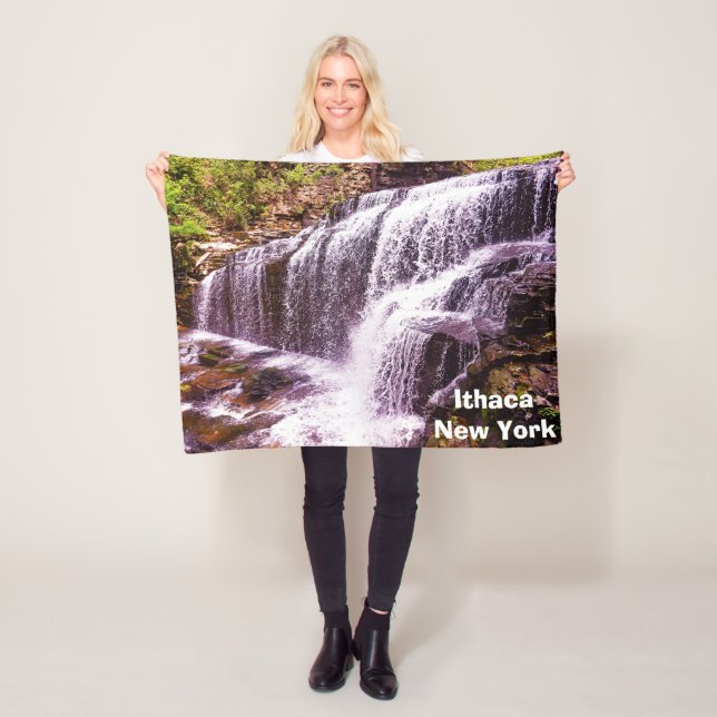 ITHACA NEW YORK WASSERFALL  FLEECEDECKE (Beispiel)