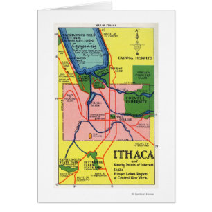 Ithaca und nahe gelegene Punkte des Interesses