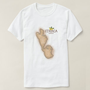 Ithaka Griechenland Karte T-Shirt