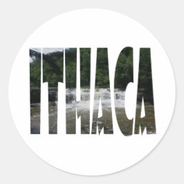 Ithaka ist Gorges Runder Aufkleber