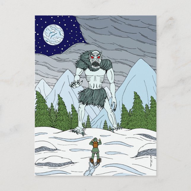 Ithaqua Weird Horror Kunst Postkarte (Vorderseite)