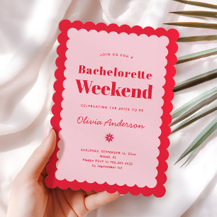 Itinerary Bachelorette Wochenende Einladung