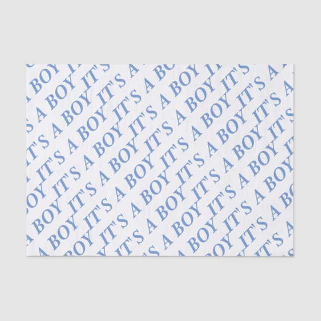 ITIS EIN JUNGEN-Seidenpapier (blau) Seidenpapier (Vorderseite)