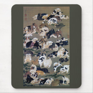 Itō Jakuchū 伊 藤 若 冲 犬 百 図 Mousepad