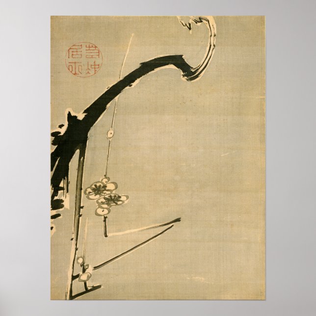 Ito Jakuchu Plum Blüten Poster (Vorne)
