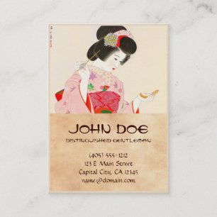 Ito Shinsui bilden vntage japanische Geishadame Visitenkarte
