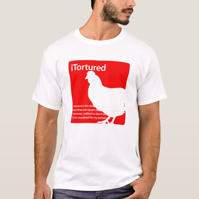 iTortured Huhn T-Shirt (Vorderseite)