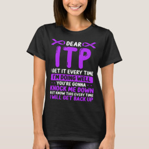 ITP Awareness Month ITP Warrior Purple ITP Ribbon T-Shirt