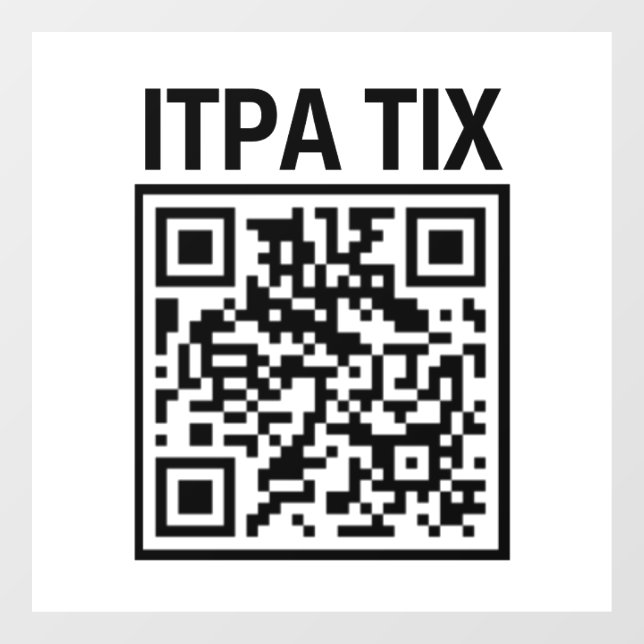 ITPA TIX QR CODE - FENSTELLE FENSTERAUFKLEBER (Blatt)