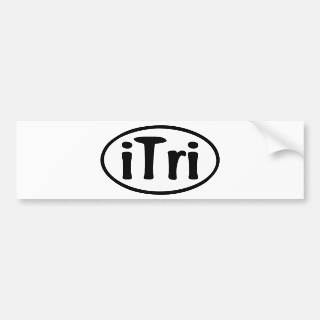 iTri Oval Autoaufkleber (Vorne)