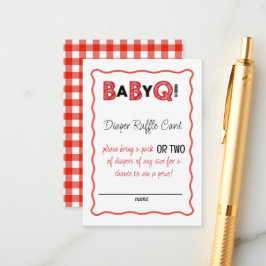 It's a Baby Q for Twins Diaper Raffle Card Begleitkarte