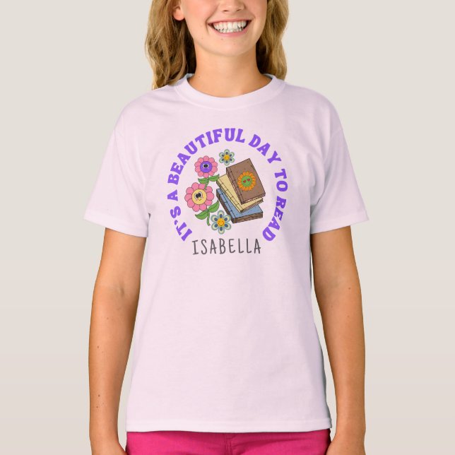 It's A Beautiful Day to Read Kids Back to School T-Shirt (Vorderseite)