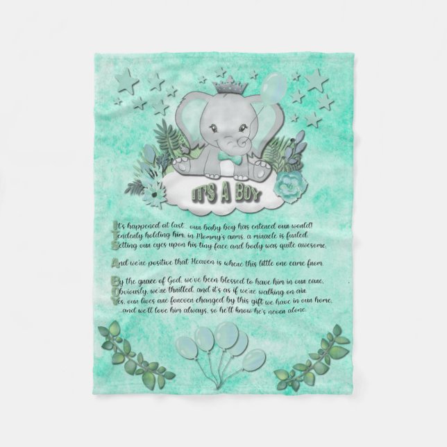 "It's a Boy" Baby Blanket Fleecedecke (Vorderseite)