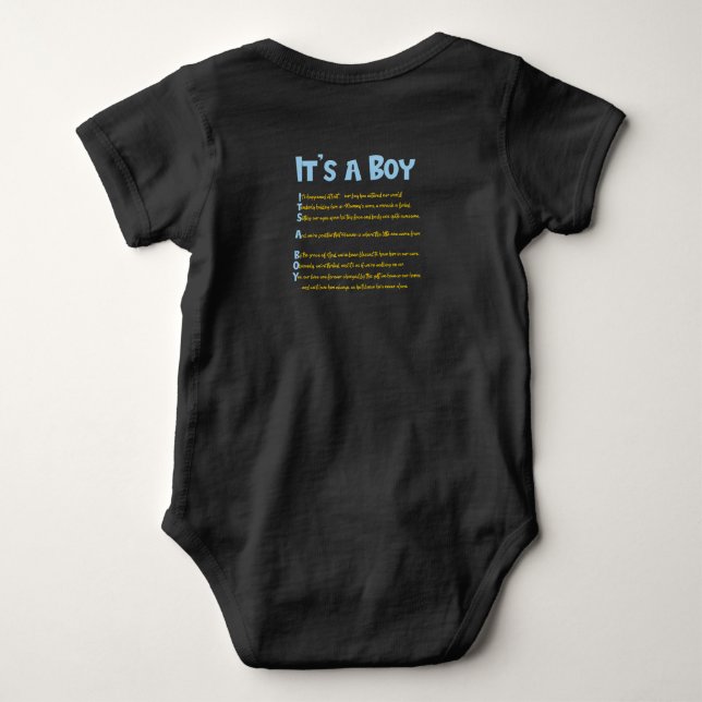 "It's a Boy" Baby Body Anzug Strampler (Rückseite)