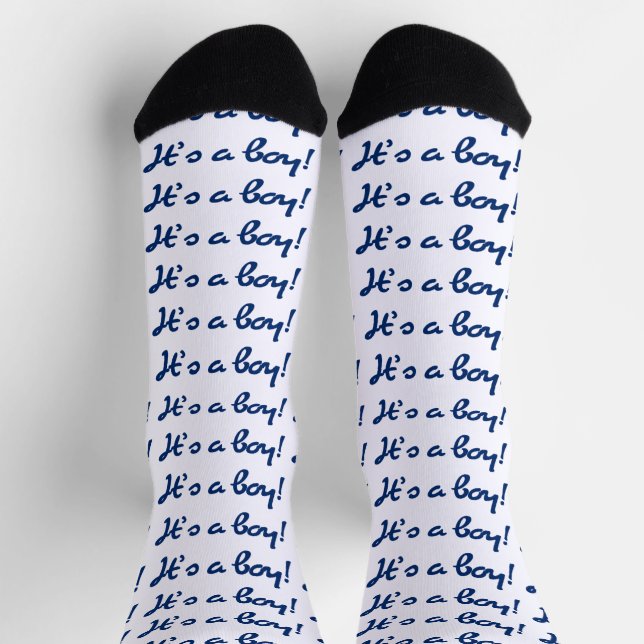 It's a Boy! Baby Gender Reveal Socken (Oben)
