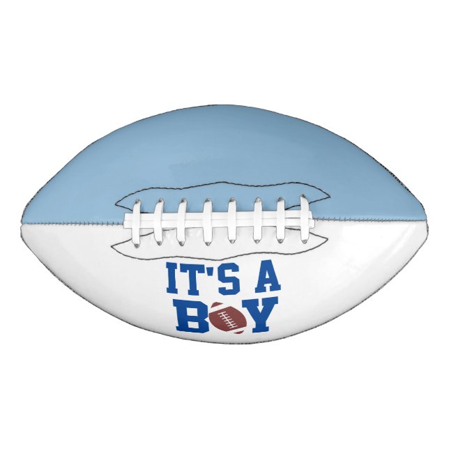 It's A Boy Baby Shower Sports Blue White Signature Football (Vorderseite)