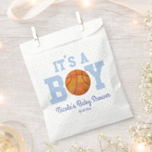 It's A Boy! Blue Basketball Baby Shower