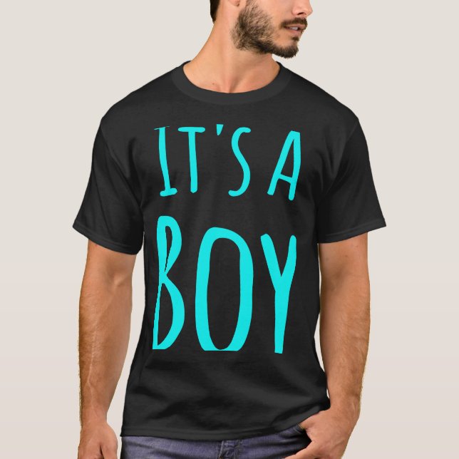 It's a Boy Blue Boy Baby Shower Adoption Gender Re T-Shirt (Vorderseite)
