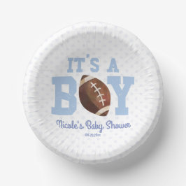 It's A Boy! Blue Football Baby Shower Pappteller