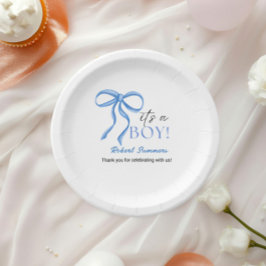 It's a Boy Blue Ribbon Pappteller