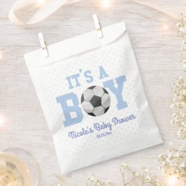 It's A Boy! Blue Soccer Ball Baby Shower Geschenktütchen