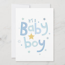 It's a boy, geboortekaart feiertagskarte