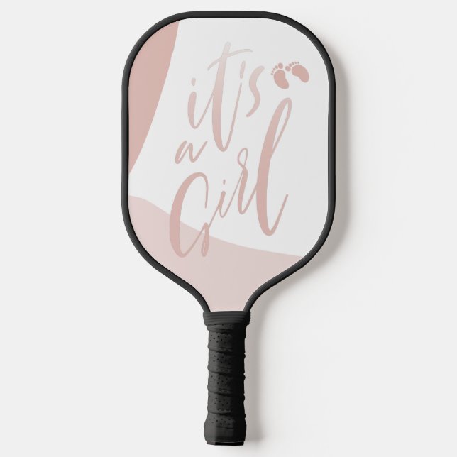 It's a Boy It's a Girl Gender Reveal Party Game Pickleball Schläger (Rückseite)