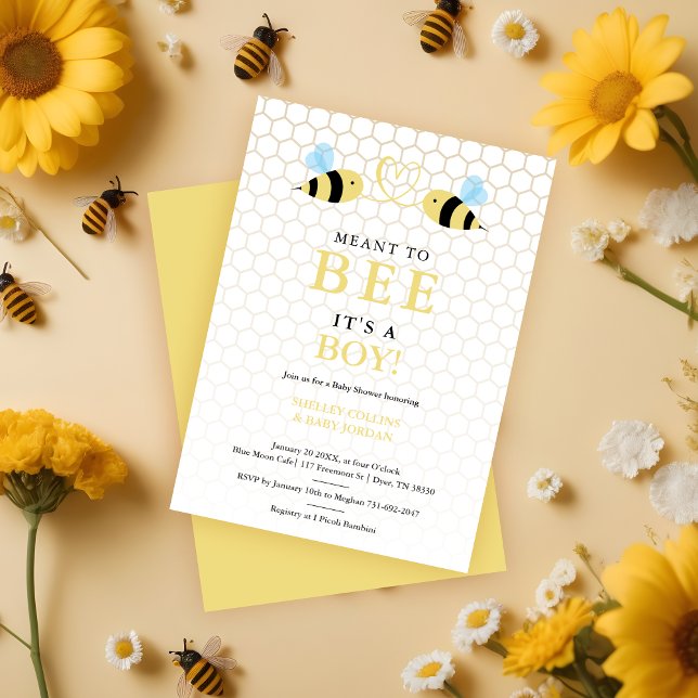 It's a Boy Meant To Bee Quote Funny 2 Bees In Love Ankündigung (It's a Boy Meant To Bee Quote Funny 2 Bees In Love Announcement Card)