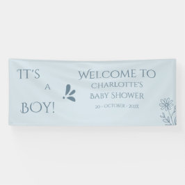 It's A Boy! Minimalism Pastel Blue Baby Shower Banner