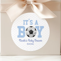 It's A Boy! Soccer Ball Baby Shower Party Favor