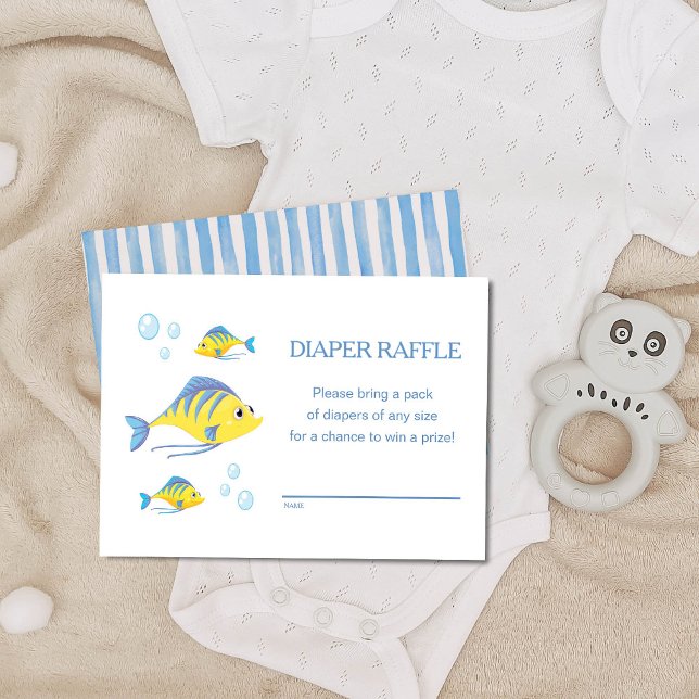 It's a Boy Under the Sea Baby Shower Diaper Raffle Begleitkarte (Von Creator hochgeladen)