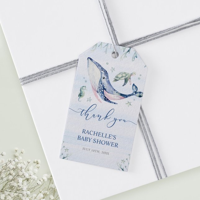 It's a Boy Under the Sea Baby Shower Thank You Geschenkanhänger (Von Creator hochgeladen)