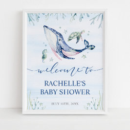 It's a Boy Under the Sea Baby Shower Welcome Poster