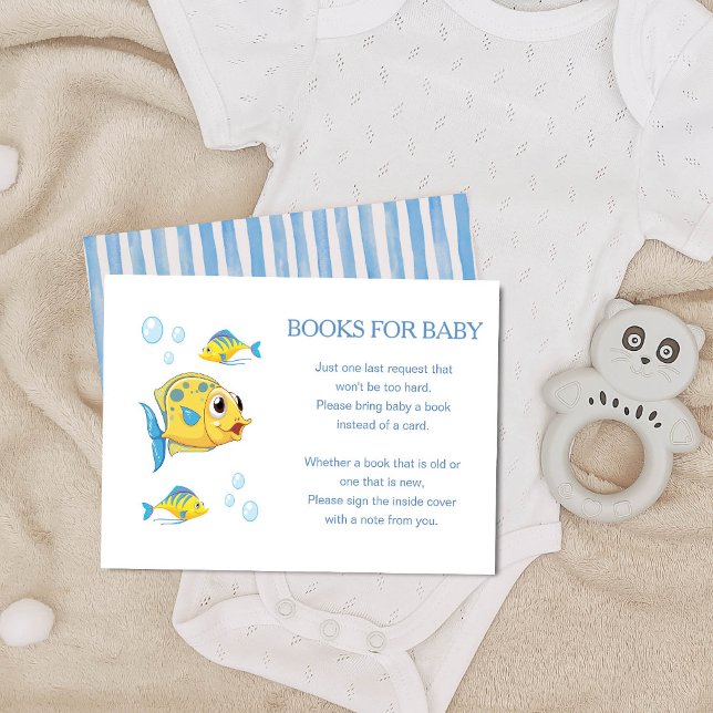 It's a Boy Under the Sea Books for Baby Shower Begleitkarte (Von Creator hochgeladen)