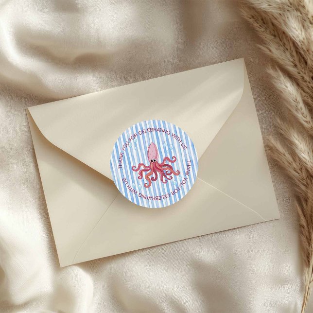 It's a Boy Under the Sea thank you Runder Aufkleber (Von Creator hochgeladen)