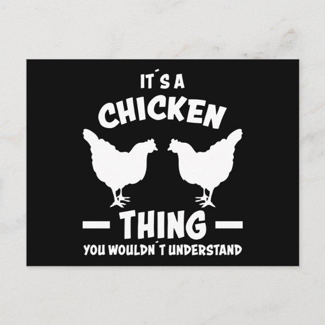 I'ts A Chicken Thing Design Funny Farmer Gift Postkarte (Vorderseite)
