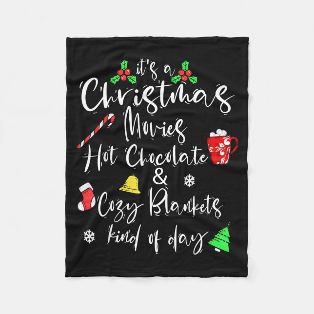 It's A Christmas Movies Hot Chocolate &amp; Cozy B Fleecedecke (Vorderseite)