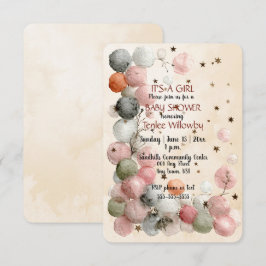 It's A Girl Baby Shower Invitation Einladung