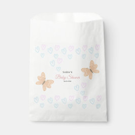It's a Girl Cute handdrawn butterflies Baby Shower Geschenktütchen