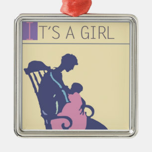 <It's a Girl> durch Steve-Bergmann Silbernes Ornament