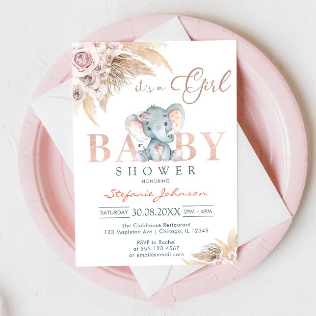 It's A Girl Little Peanut Baby Shower Invitation Einladung (Von Creator hochgeladen)