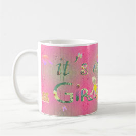 "It's a Girl" Meerjungfrau/Kinderkleidung Illustra Kaffeetasse