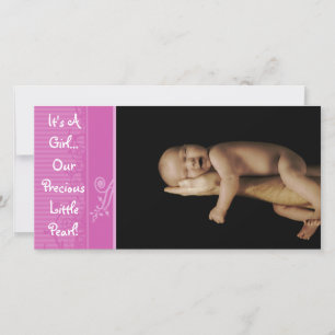 It's A Girl... Our Precious Little Pearl Ankündigung