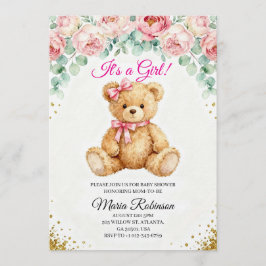 It's a Girl" Teddy Bear Invitation  Einladung