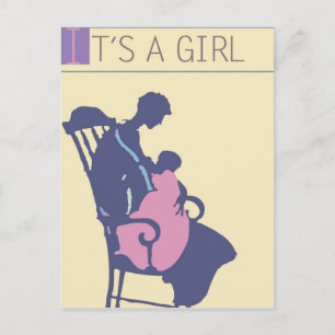 <It's a Girl>von Steve Collier Ankündigungspostkarte