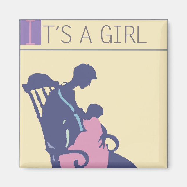 <It's a Girl>von Steve Collier Magnet (Vorne)