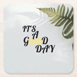 It's a good day rechteckiger pappuntersetzer