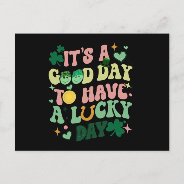 its_a_good_day_to_have_a_luck_day postkarte (Vorderseite)