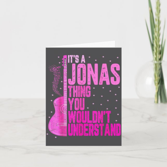 It's A Jonas Thing You Wouldn't Understand Jonas F Karte (Vorderseite)