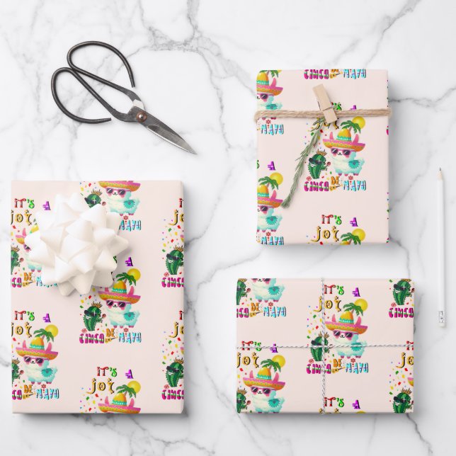 It's A Joy Cinco De Mayo Geschenkpapier Set (Vorderseite)